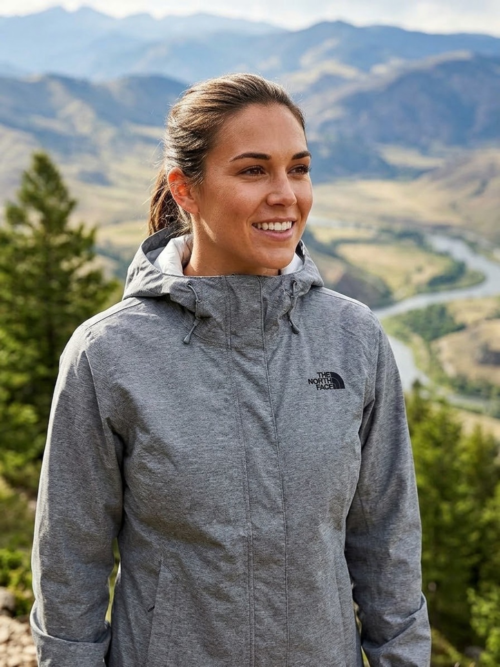 The North Face Venture 2 Waterproof Rain Jacket Heather Grey Size Medium